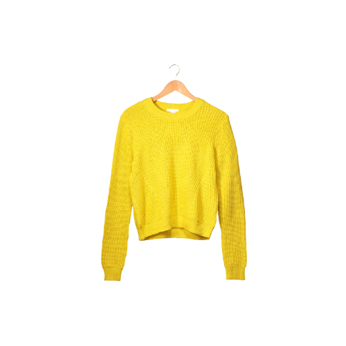 Yellow Casual Sweater